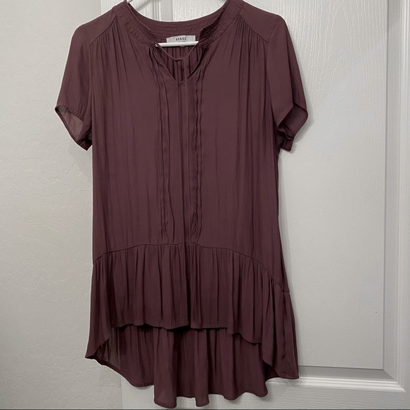 Anthropologie | RO&DE Short Sleeve Tunic w Ruffle Flounce & Front Ties - Picture 2 of 4